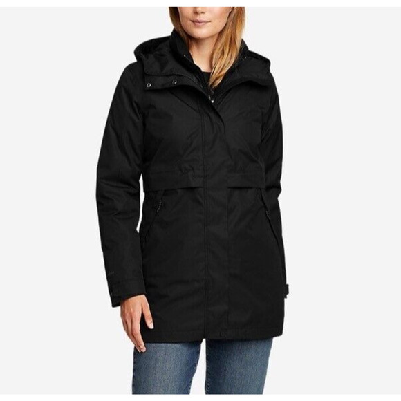Eddie Bauer Jacket Women's Small Navy Quality Goose Down Winter Puffer Vintage - Picture 1 of 9